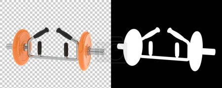 Photo for Dumbbells isolated on background. 3d rendering, illustration - Royalty Free Image
