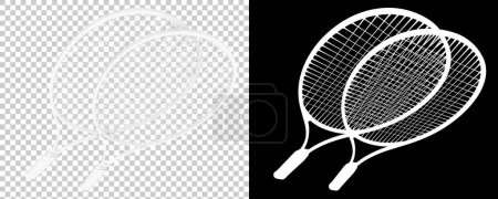 Photo for Tennis Rackets. sport activity equipment. 3d illustration - Royalty Free Image