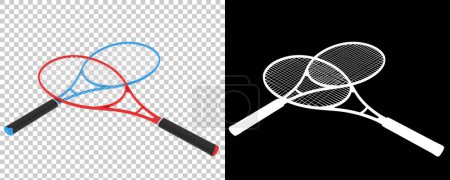 Photo for Illustration of tennis Rackets. sport activity equipment - Royalty Free Image