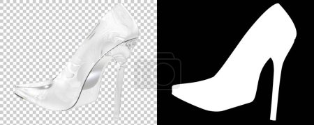 Foto de Zapato princesa aislado sobre fondo blanco. representación 3d - ilustración - Imagen libre de derechos