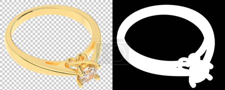 Photo for Jewellery isolated on background. 3d rendering - illustration - Royalty Free Image