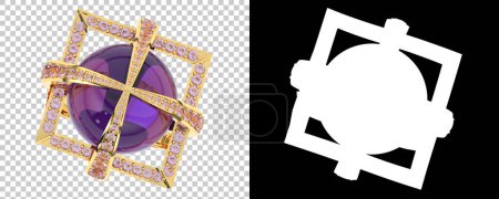 Photo for Jewellery isolated on background. 3d rendering - illustration - Royalty Free Image