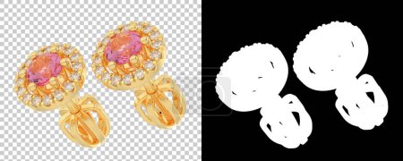 Téléchargez les photos : Illustration 3D de beaux bijoux précieux décoratifs - en image libre de droit