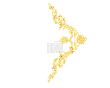 Photo for Floral ornament on a white background - Royalty Free Image