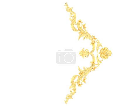 Foto de Adorno floral sobre fondo blanco - Imagen libre de derechos