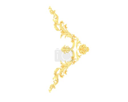 Photo for Floral ornament on a white background - Royalty Free Image