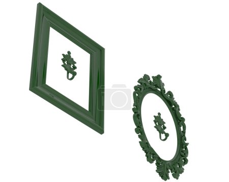 Photo for Frame isolated on white background. 3d rendering - illustration - Royalty Free Image