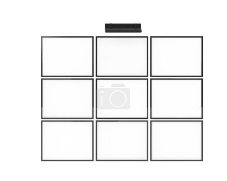Photo for Grid display isolated on white background. 3d rendering - illustration - Royalty Free Image