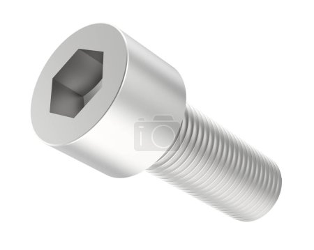 Photo for Bolt isolated on white background. 3d rendering - illustration - Royalty Free Image