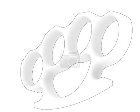 Photo for Brass Knuckles 3d illustration - Royalty Free Image