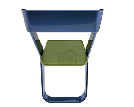 Téléchargez les photos : Chaise isolée sur fond blanc. rendu 3d - illustration - en image libre de droit