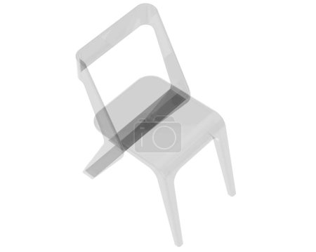 Photo for Chair isolated on white background. 3d rendering - illustration - Royalty Free Image