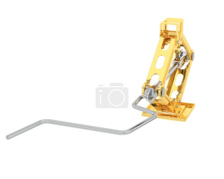 Photo for Car jack isolated on white background. 3d rendering - illustration - Royalty Free Image