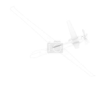 Photo for Drone isolated on white background. 3d rendering - illustration - Royalty Free Image