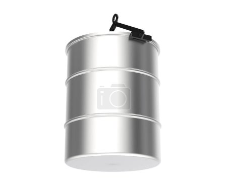 Photo for Drum barrel isolated on white background. 3d rendering - illustration - Royalty Free Image