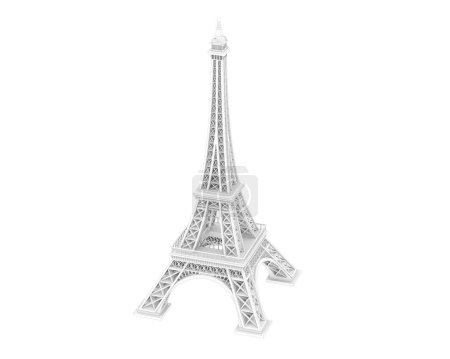 Photo for Eiffel tower on white background - Royalty Free Image