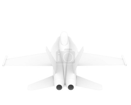 Foto de F18 aislado sobre fondo blanco. representación 3d - ilustración - Imagen libre de derechos