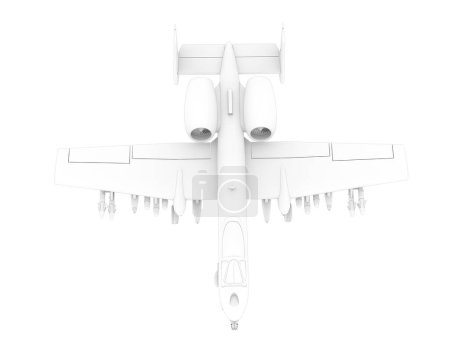 Photo for 3d rendering image of a fight jet isolated on white background - Royalty Free Image