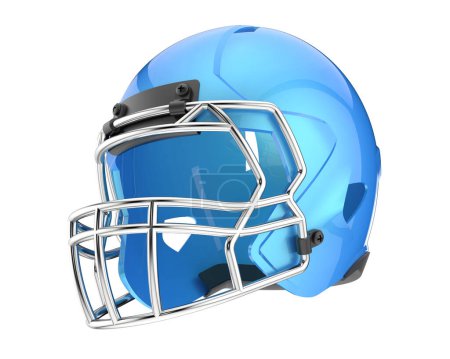 Photo for Football helmet isolated on white background. 3d rendering - illustration - Royalty Free Image