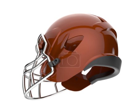 Photo for Football helmet isolated on white background. 3d rendering - illustration - Royalty Free Image