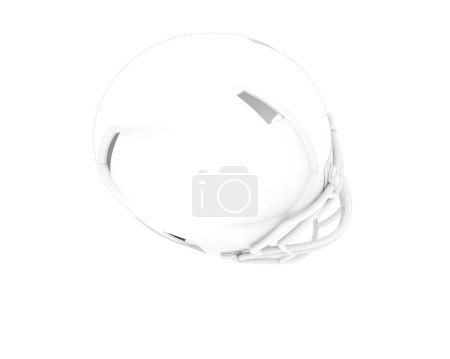 Foto de Casco de fútbol aislado sobre fondo blanco. representación 3d - ilustración - Imagen libre de derechos