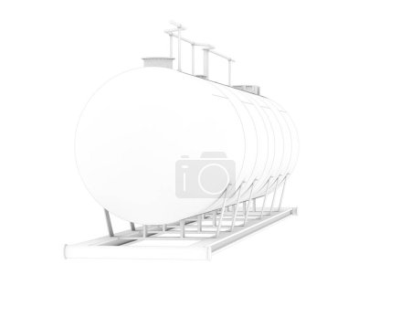 Photo for Fuel tank isolated on white background. 3d rendering - illustration - Royalty Free Image