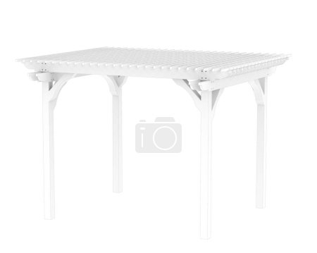 Photo for Garden roof isolated on white background. 3d rendering - illustration - Royalty Free Image