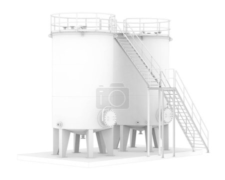 Foto de Tanque de gas aislado sobre fondo blanco. representación 3d - ilustración - Imagen libre de derechos