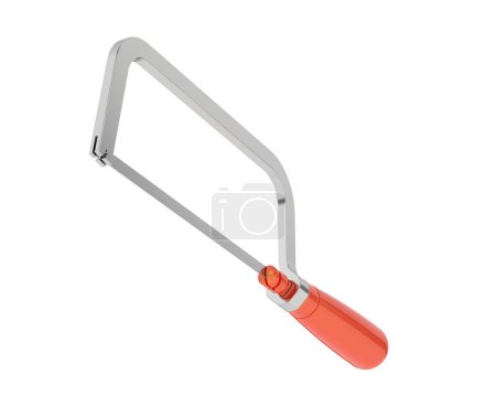 Photo for Hand saw isolated on white background. 3d rendering - illustration - Royalty Free Image