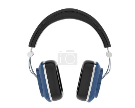Photo for Headphones isolated on white background. 3d rendering - illustration - Royalty Free Image