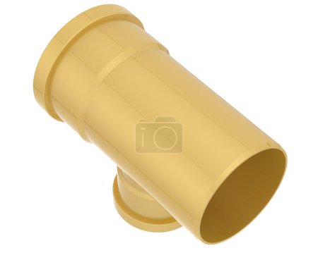 Photo for Construction pipes isolated on background. 3d rendering - illustration - Royalty Free Image