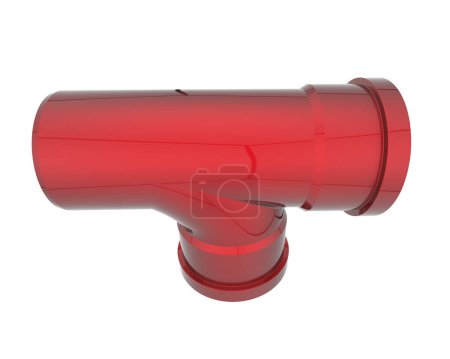 Photo for Construction pipes isolated on background. 3d rendering - illustration - Royalty Free Image