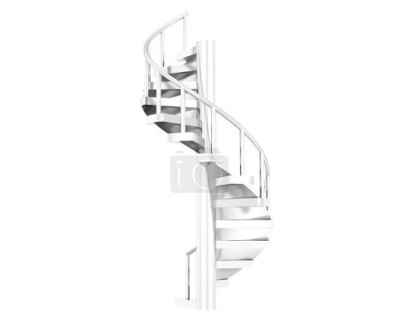 Foto de Escalera de caracol sobre fondo blanco - Imagen libre de derechos