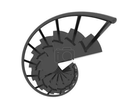 Photo for Spiral Staircase on white background - Royalty Free Image