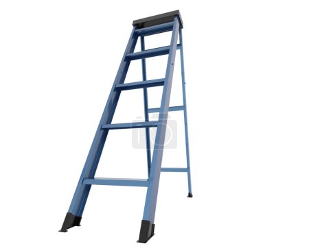 Photo for Personal ladder isolated on white background. 3d rendering - illustration - Royalty Free Image