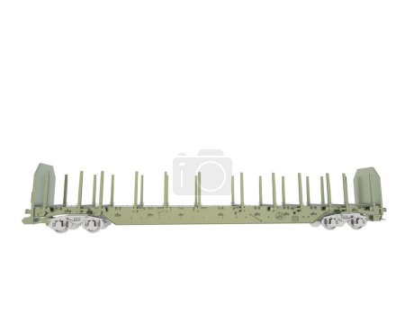 Photo for Stake Wagon isolated on white background, 3d illustration - Royalty Free Image