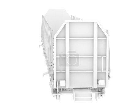 Foto de Stake Wagon aislado sobre fondo blanco, ilustración 3d - Imagen libre de derechos