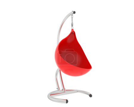 Photo for Swing Chair isolated on white background. 3d rendering - illustration - Royalty Free Image