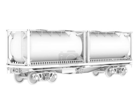 Téléchargez les photos : Train tanker isolated on background. 3d rendering - illustration - en image libre de droit