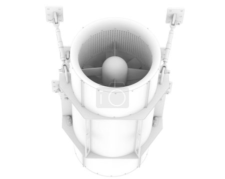 Téléchargez les photos : Illustration en couleur 3d du ventilateur sur fond blanc - en image libre de droit