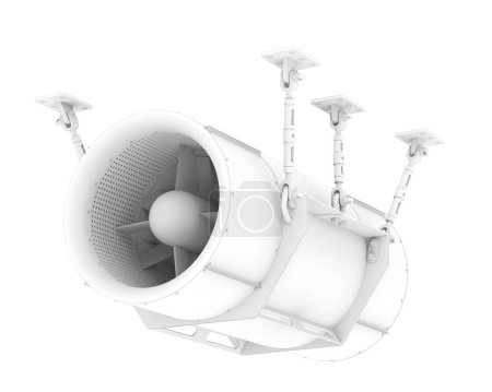 Téléchargez les photos : Illustration en couleur 3d du ventilateur sur fond blanc - en image libre de droit