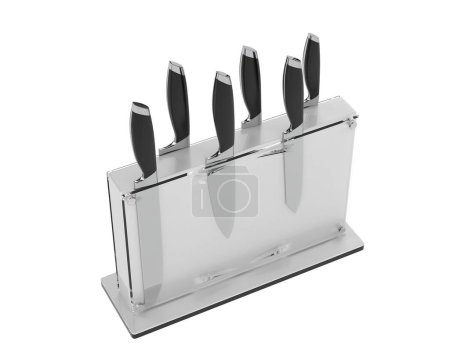 Photo for Set of Knives on white background - Royalty Free Image