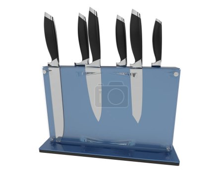 Photo for Set of Knives on white background - Royalty Free Image