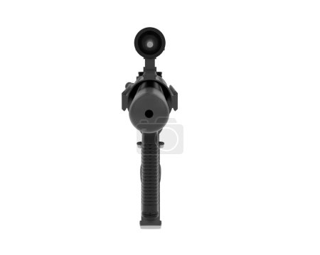 Photo for Machine gun isolated on white background. 3d rendering - illustration - Royalty Free Image
