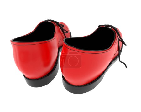 Foto de Zapatos masculinos aislados sobre fondo blanco. representación 3d - ilustración - Imagen libre de derechos