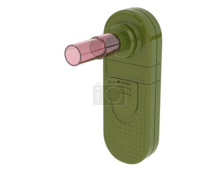 Photo for Medical inhaler for patients with asthma on white background. 3d rendering - illustration - Royalty Free Image