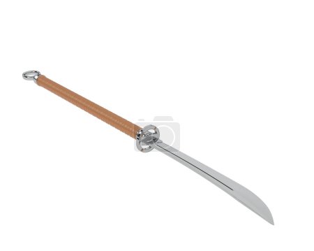 Photo for Medieval weapons isolated on grey background. 3d rendering - illustration - Royalty Free Image