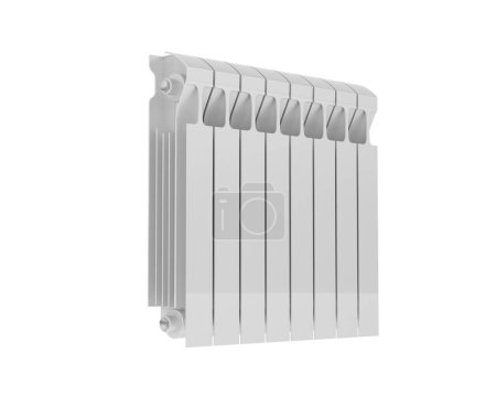 Photo for Radiator isolated on grey background. 3d rendering - illustration - Royalty Free Image
