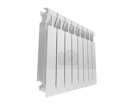 Photo for Radiator isolated on grey background. 3d rendering - illustration - Royalty Free Image