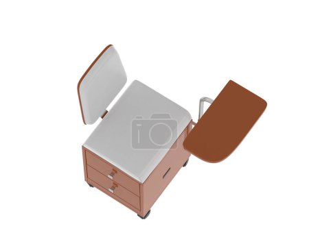 Photo for Beauty chair isolated on white background. 3d rendering - illustration - Royalty Free Image